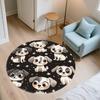 Cartoon Animal Pattern Round rug,Carpet Rug for Living Room Bedroom Sofa Playroom Decor,Non-slip Floor Mat,Holiday Gifts and Birthday Gifts.
