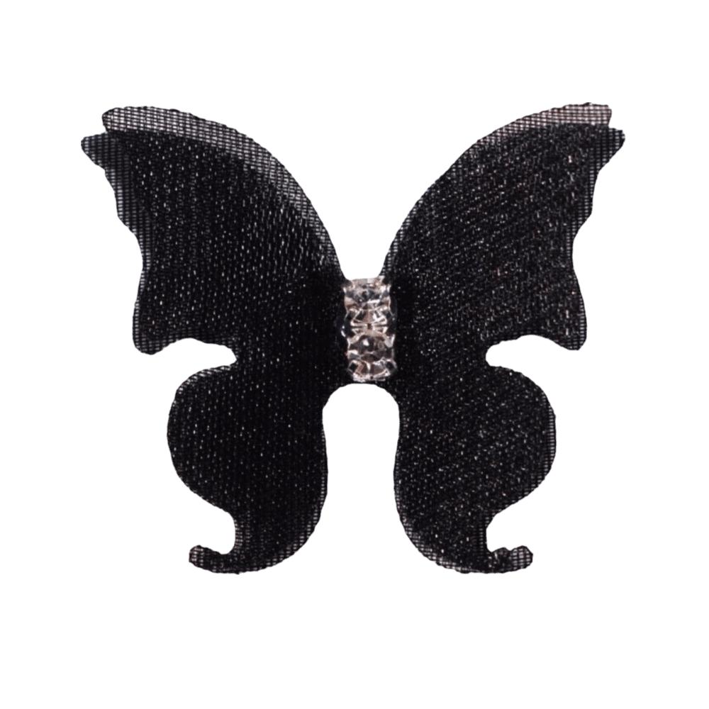 50 шт. 3D Аппликации-бабочки из ткани Органза Стразы 3 см Имитация Сетчатая Нашивка-бабочка Двухслойная