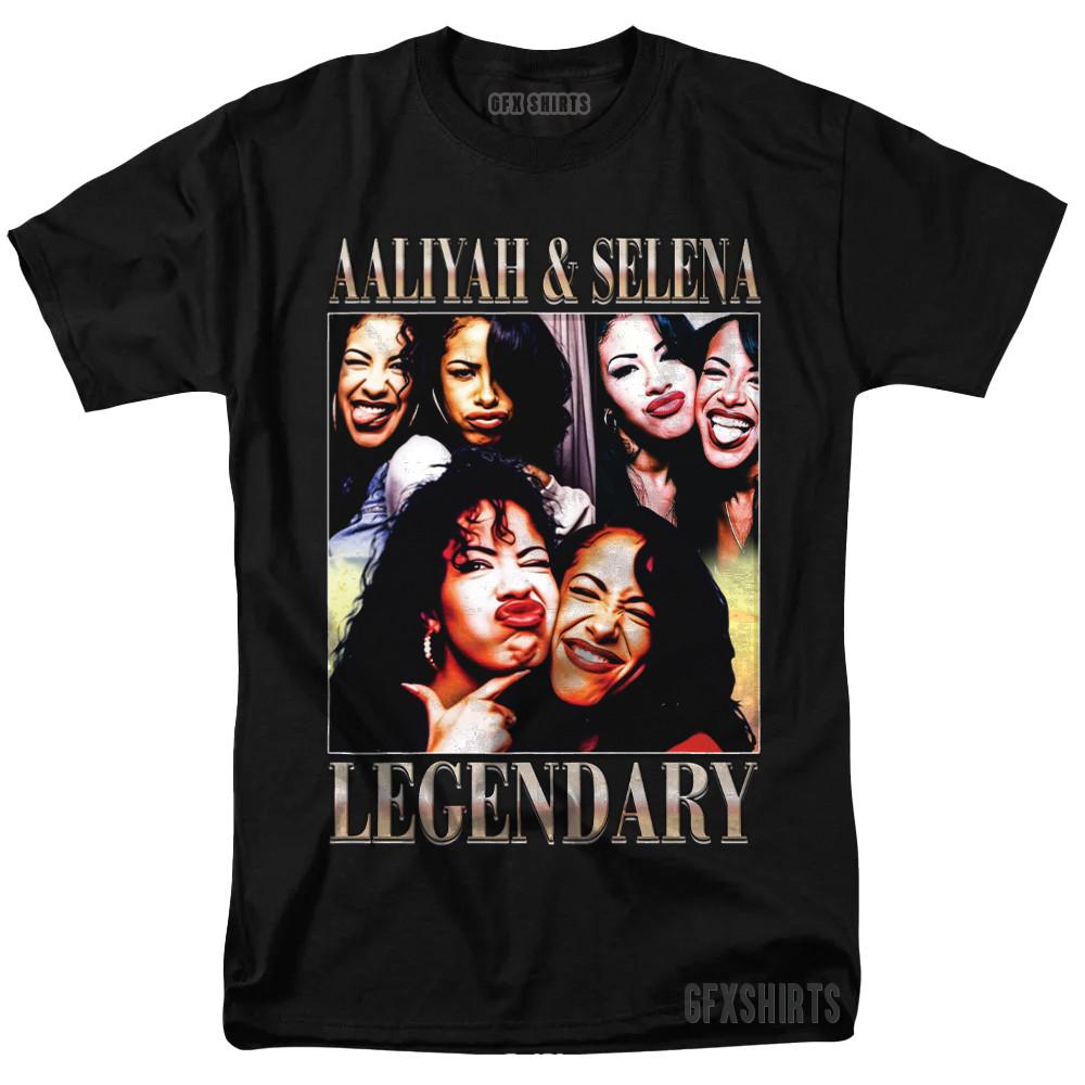 Selena Quintanilla Aaliyah Together Forever vtg Graphic design T-shirt M