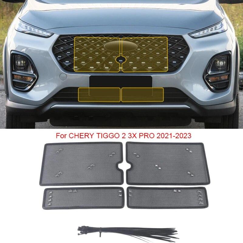 

4 шт., защитная крышка для воздухозаборника автомобиля, вставка Airin, сетчатый вентиляционный фильтр для гоночного гриля для CHERY Tiggo 2 3X 5X Pro 2020-2025