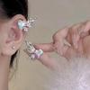 Aurora Heart Wing Ear Cuff: Elegant Diamond-Embedded Angel Elf Design for Women