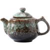New Kiln Change Tenmoku Glaze Teapot Retro Tea Brewing Beauty Point Large Dragon Handle Teapot Jian Zhan Tea Brewer