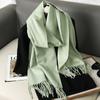 62Color Solid Women Winter Scarf Warm Thicken Cashmere Shawl Outdoor Fashion Luxury Tassels Pashmina Lady Wrap Windproof Scarves