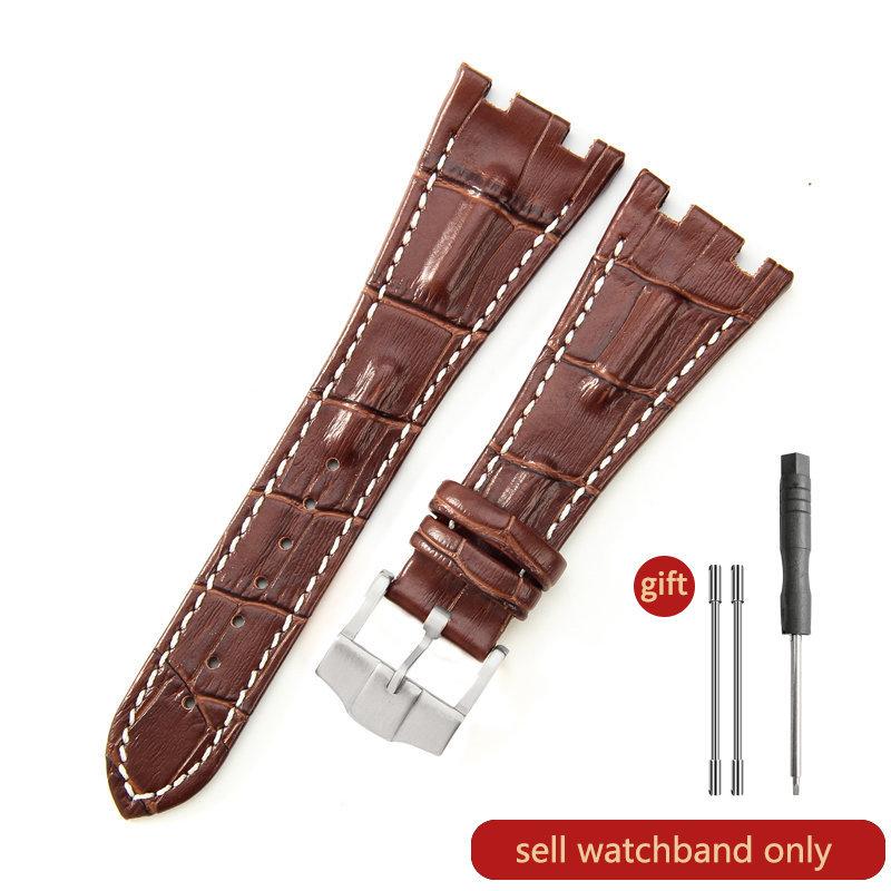 Cinturino Orologio in Pelle di Mucca Primo Strato per AP Aibi 15703 26471 26474 Serie Royal Oak Offshore 28mm Accessori Orologio per Uomo CinturinoMN