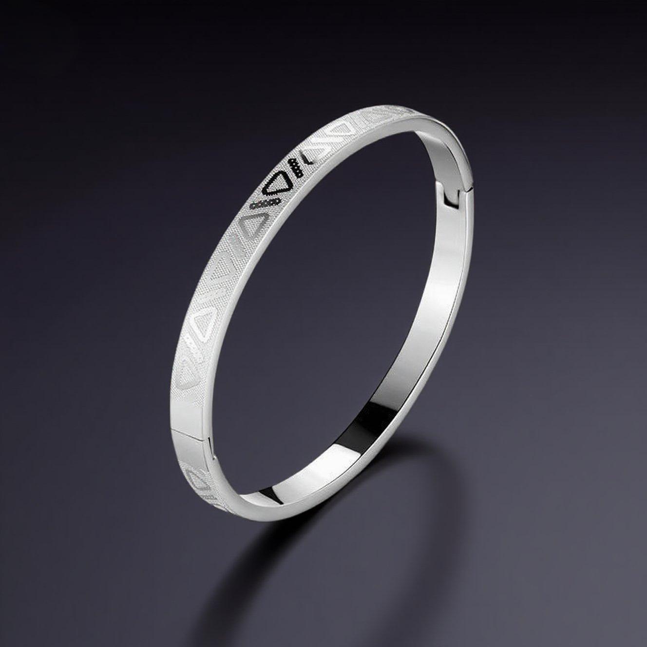 Men s Versatile Titanium Steel Bracelet with Stainless Steel Buckle - Fashionable and Unique Design