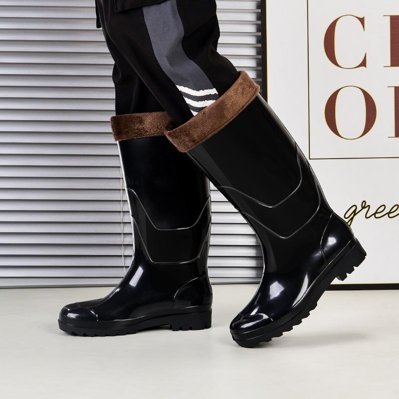 Medium and High Rain Shoes Waterproof Shoes Men's Low-top Rain Boots Rain Shoes Men's Kitchen Work Shoes Non-slip Bottom Water Shoes Glue Shoes Men