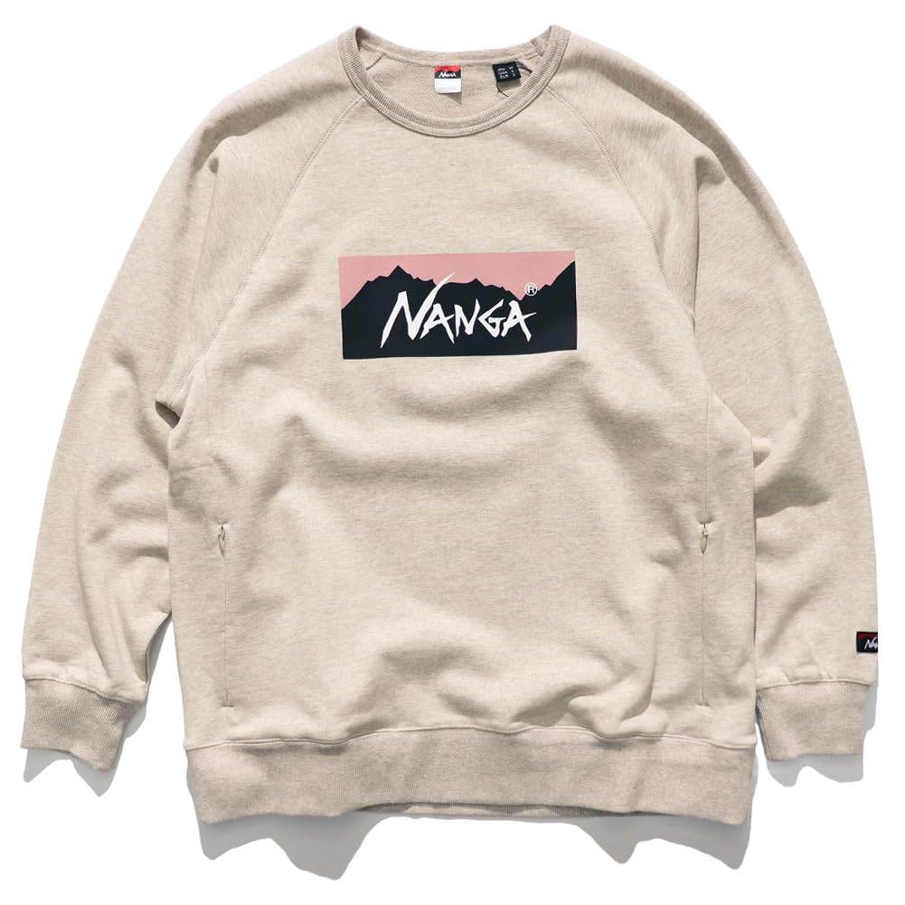 

ECO HYBRID BOX LOGO SWEATSHIRT Eco Hybrid Box Logo Sweatshirt Unisex OATMEAL x [NANGA] (L, PINK)