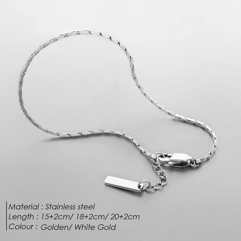 Schlangenknochen-Herrenarmband aus Edelstahl