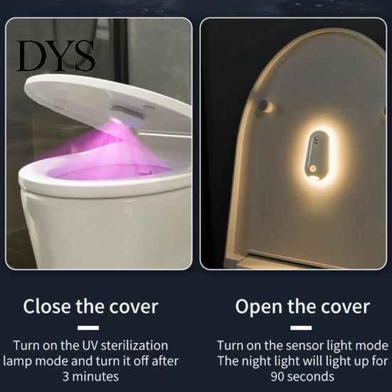 Toilet Cleaning Light Sterilizing with Auto Sensor UV Germicidal for Multi-color Bathroom Bowl Multi-Color Night Hands-Free Installation Lamp Upright