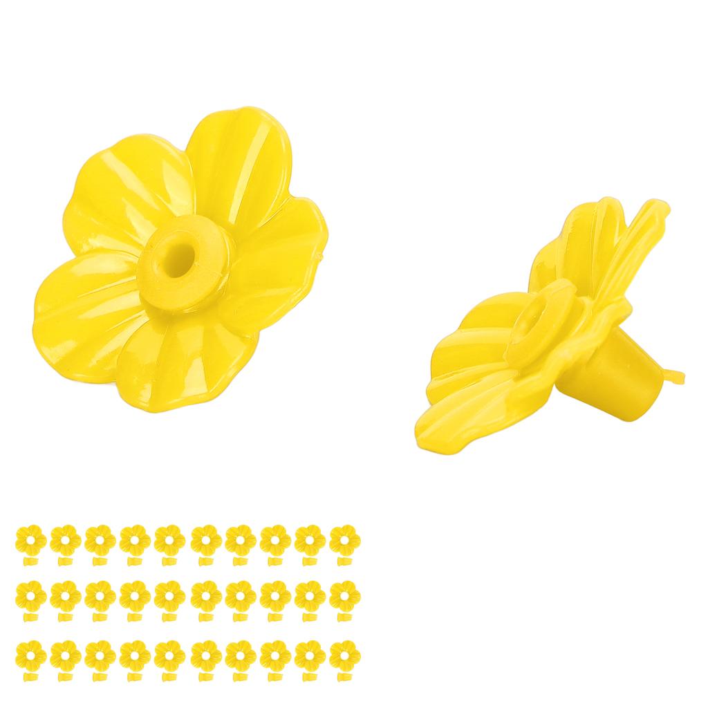 30 Sets Hummingbird Feeder Flowers Multicolor Unique Replaceable Hummingbird Bird Feeder Flower