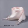 Seidensatin Ballett Schleifsenkel, 4,0 cm doppelseitige strahlend weiße Bandsenkel