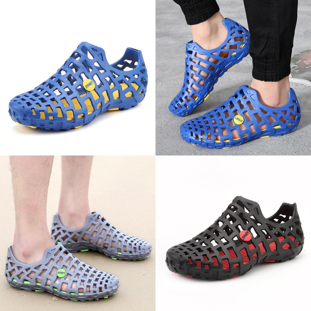 Beach Men Women Breathable Slippers Hollowout Sandals Outdoor Garden Shoes Hole