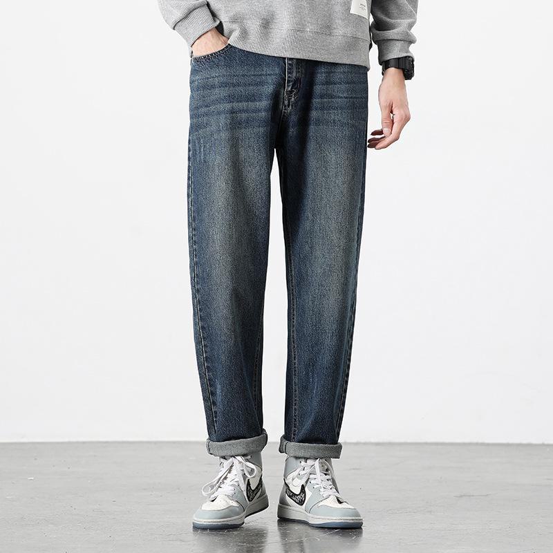 Men's Blue Ansica Spring Straight Jeans 5515 - Trendy All-Match Casual Trousers