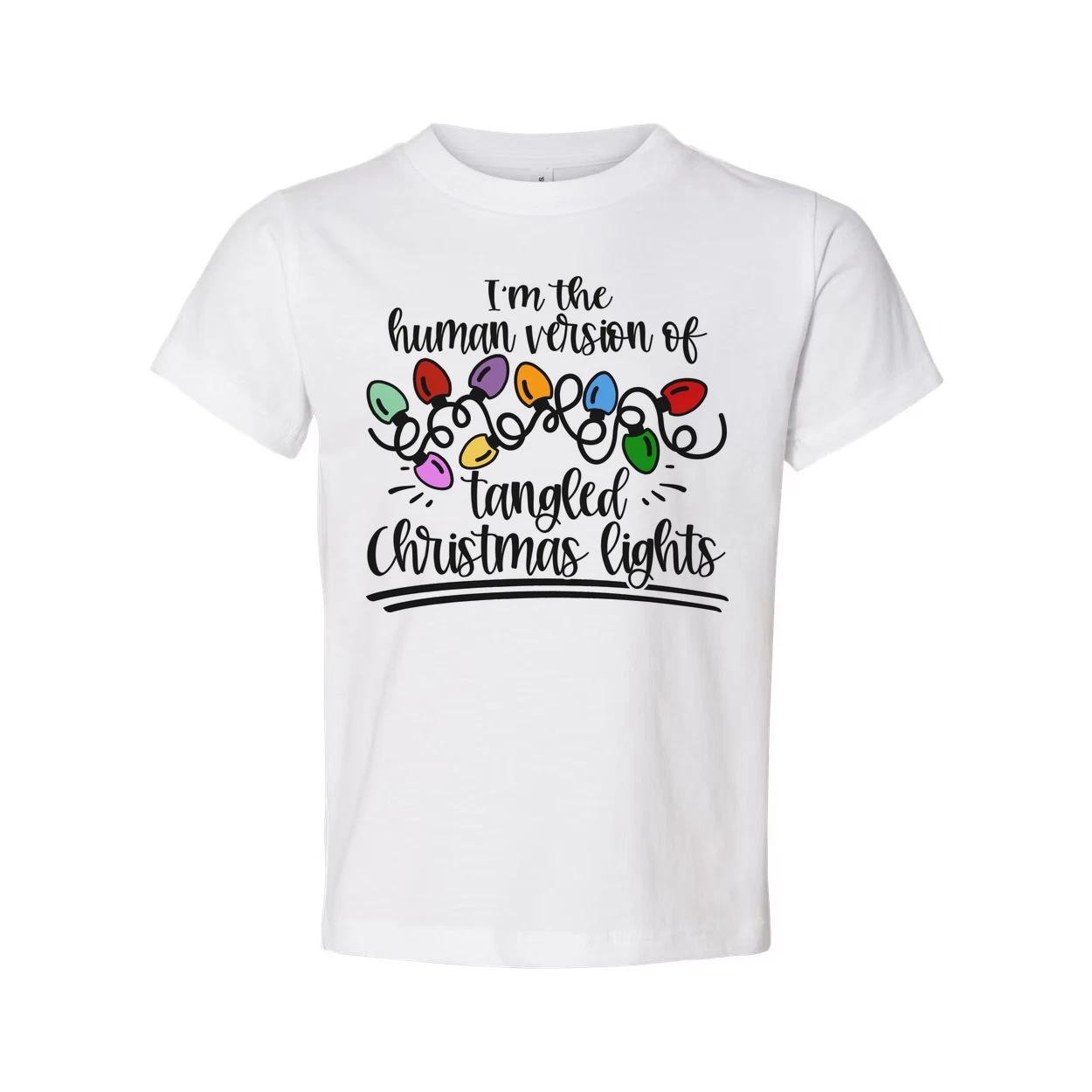 

I m The Human Version Of Tangled Christmas Lights Unisex T Shirt For Holiday Che XL