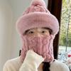 Winter Scarf Set Hooded Hat Set Women Plush Neck Warm Russia Outdoor Skiing Caps Windproof Plush Hat Thick Plush Fluffy Beanies