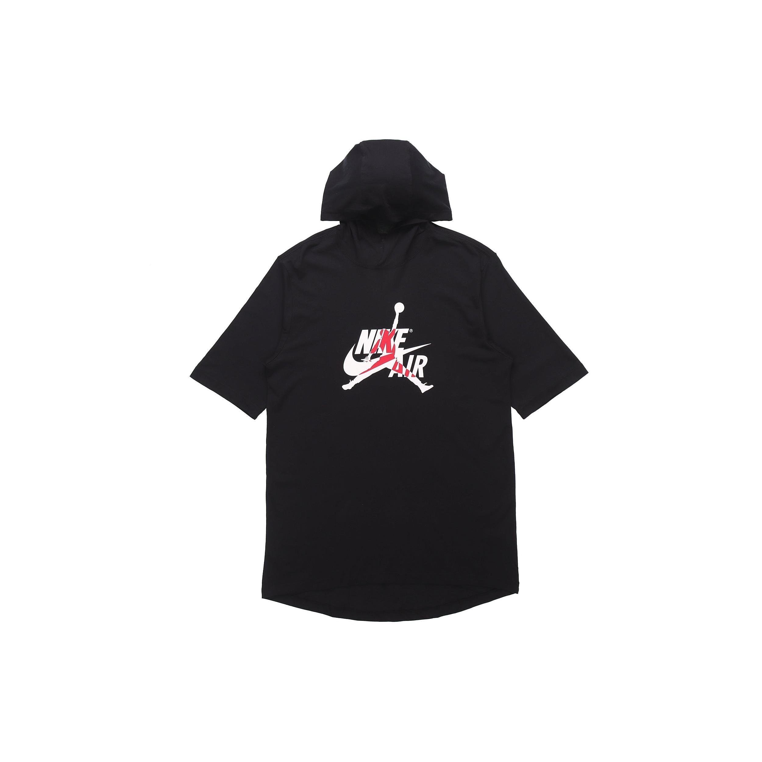 Air Jordan Sports hooded Short Sleeve Black Men s CJ6603-010 XXL