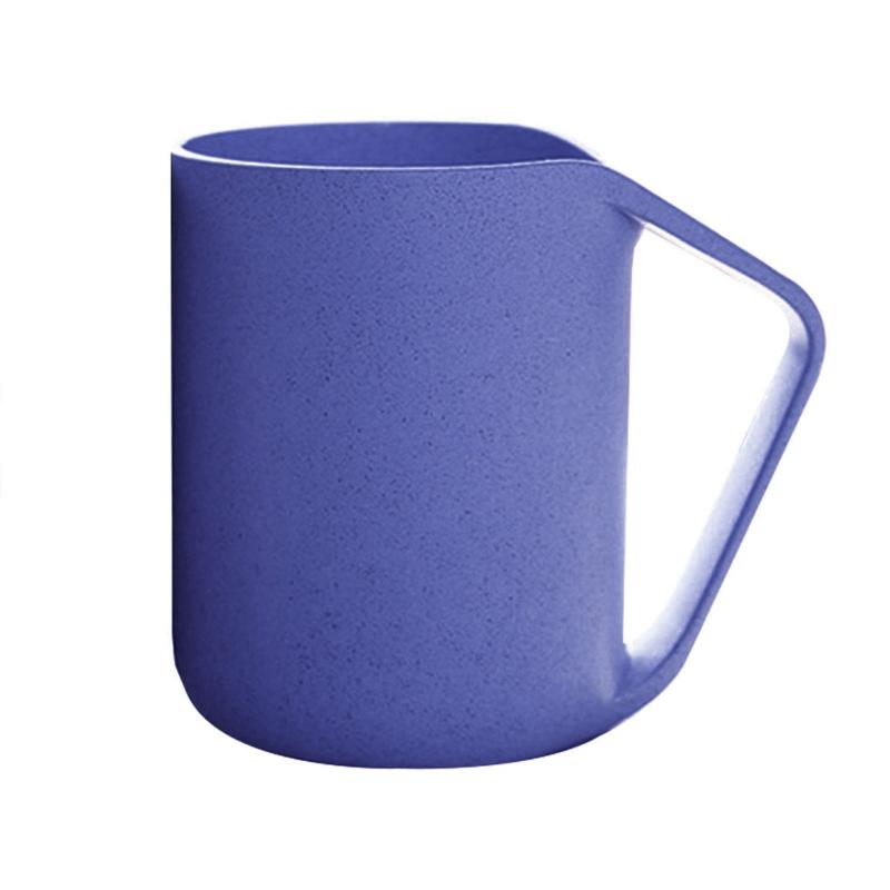 F63A Wheat Straw Plastic Coffee Cups Mug with Handles Dishwasher Microwave Safe Unbreakable Lightweight Eco-friendly BPA