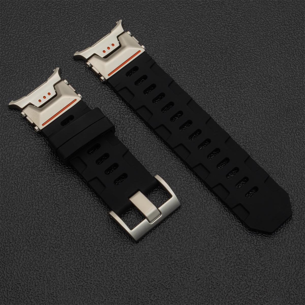 

No Gap Strap for Samsung Galaxy Watch 7/2025 Ultra 47mm Luxury Sport Silicone Loop Band for Galaxy Ultra Curved End Bracelet Galaxy Ultra 47mm