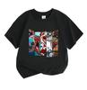 Kids Boys Girls 100% Cotton Crew Neck Short Sleeve T-Shirt, Cool Cartoon Dinosaur Pattern Casual Tee for Children Daily Wear Party Gift