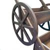Carbonized Antiseptic Wooden Flower Box and Stand for Outdoor Balcony Garden Decor