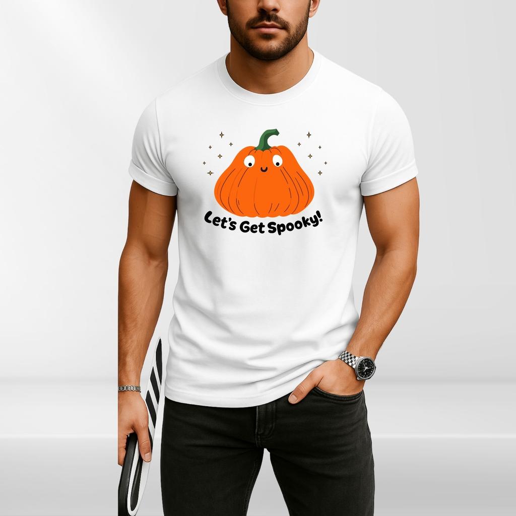 LETS GET SPOOKY Halloween Twins T-Shirt Mens Womens Tees Top Family Gift Cool Sweet Short Sleeve Tee