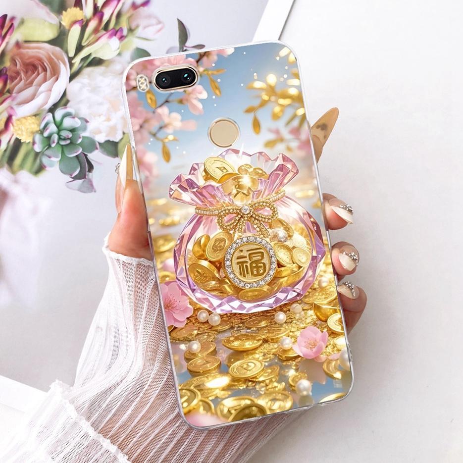 For Xiaomi Mi A1 Case Mi5X Luxury Flowers Butterfly Painted Cover Soft Silicone Phone Case For Xiaomi Mi 5X MiA1 Back Cover Bags