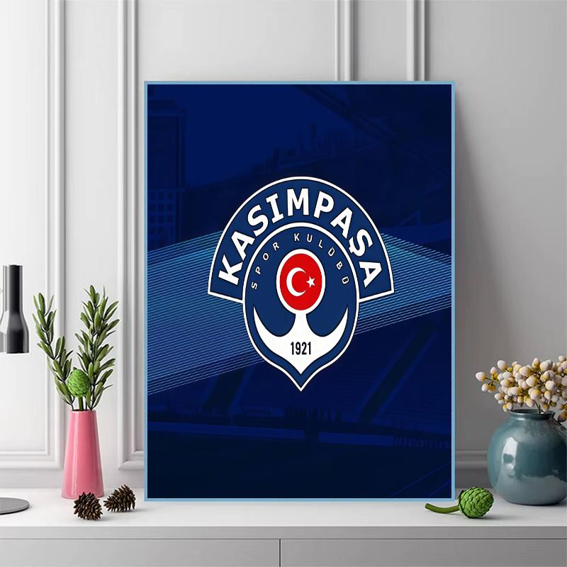 Kasimpasa Football Club 100% Round Full Drill 5D DIY Diamond Painting Embroidery Cross Stitch Rhinestone Decor