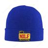 Milf Unisex I Love Fishing Hats Autumn Winter Beanies Baggy Caps FeUnisex Unisex Acrylic Bonnet Print One Size
