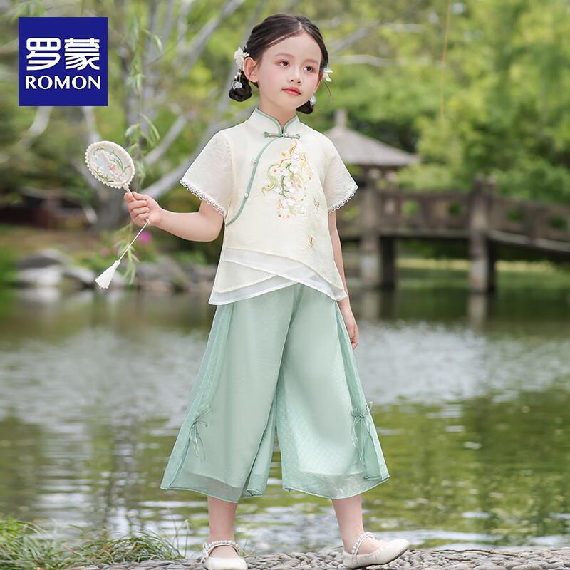 Girls' Summer Thin Chinese Style Hanfu Set