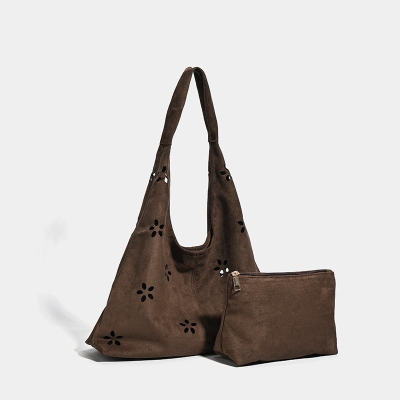 

2025 autumn and winter new bag women s casual printed shoulder bag women s commuting underarm bag tote bag темно-коричневого