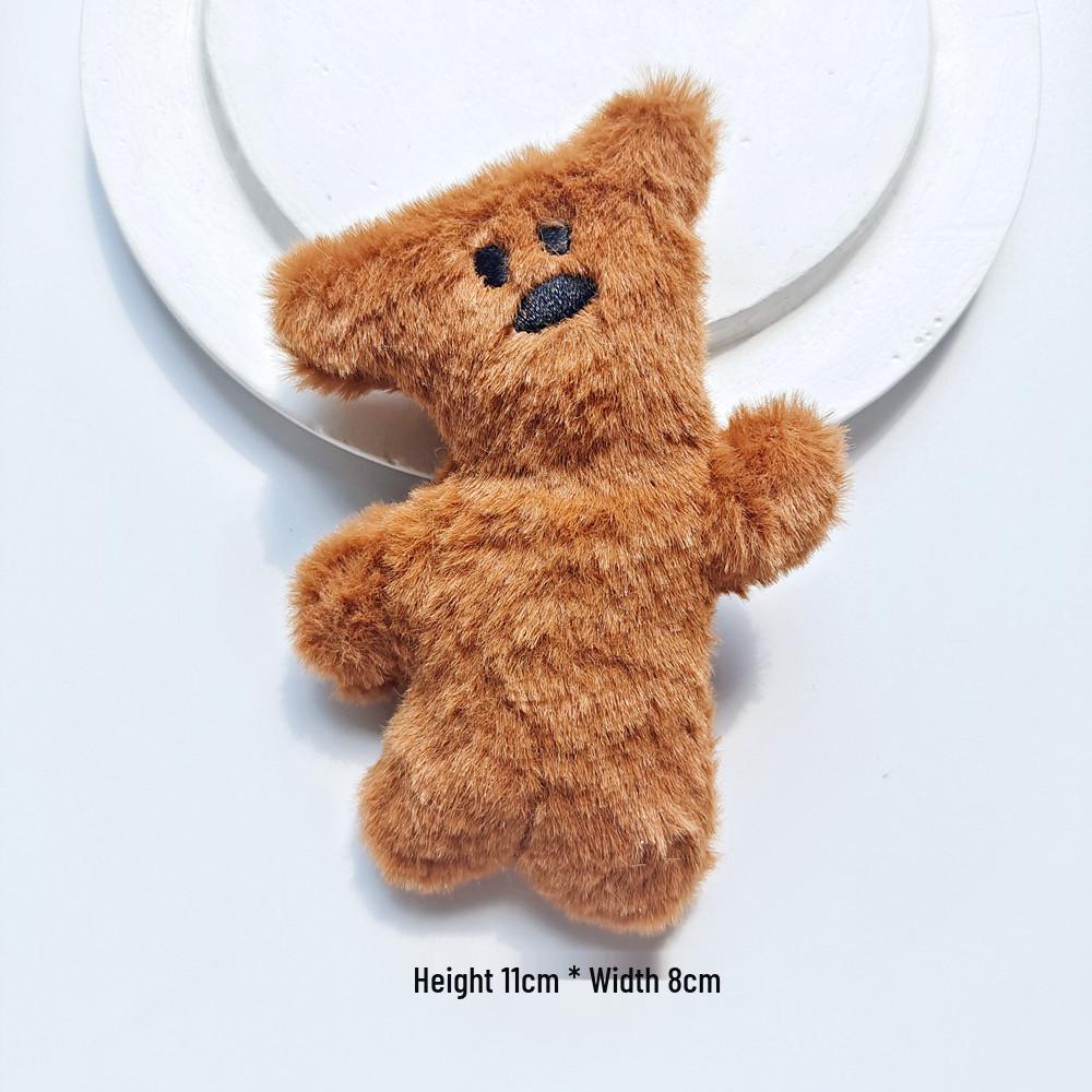 

Cute Cartoon Bean Bear Plush Pendant Brooch - Little Bear Bag Decoration Original (Back Opening/No Brooch/No Chain)