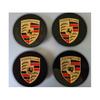 4x Porsche Wheel Centre Caps | Black 65mm