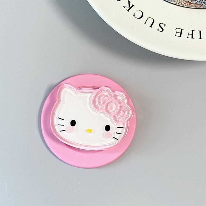 Cute Cartoon Small Fresh Kt Cat Mobile Phone Airbag Bracket Magnetic Desktop Paste Girl Cream Wind Ring