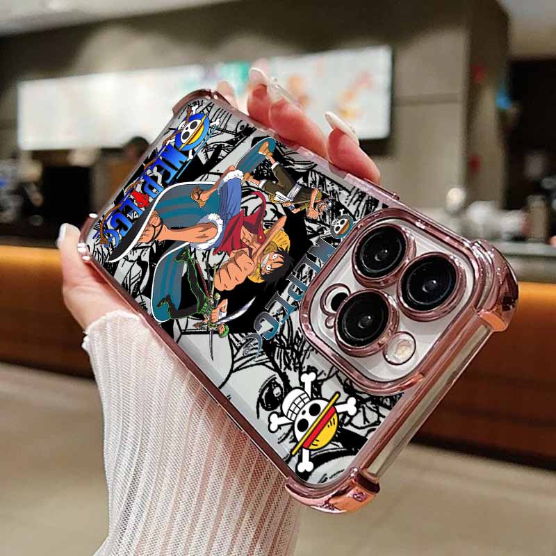Ones Pieces Luffys Zoros Phone Case For Samsung S26 S25 S24 S23 S22 S21 S20 FE Note20 Edge Plus Ultra 4G 5G Anti Fall Airbag