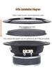 3-inch Car Speaker Grille Cover & Decorative Ring - Iron Mesh Electroacoustic Accessory.