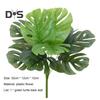 Artificial Monstera Leaves Vivid Fresh Keeping 9 Forked Fake Potted Green Plant Leaves Party Supplies