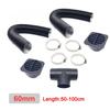 60/75/42mm Car Heater Replacement Kits Air Diesel Parking Heater Ducting Pipe Air Vent Outlet Hose Tube Connector w/Hose Clips
