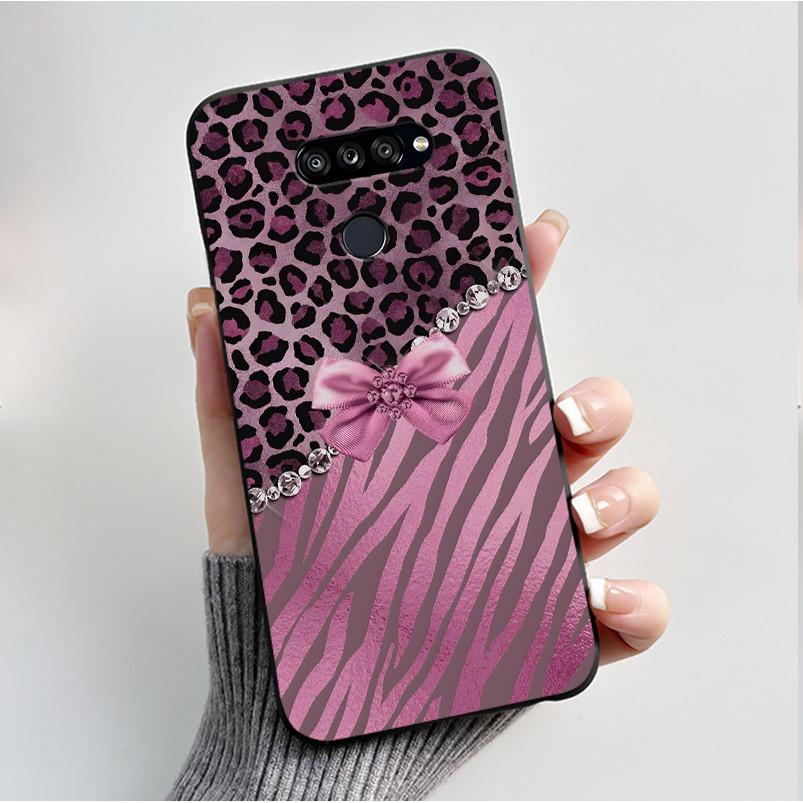 Weiche Hülle für LG K50S K40S Handyhülle LMX540HM LM-X540 LMX430HM LM-X430 Modischer Schmetterling Blume Schwarzer Silikon-Stoßfänger Abdeckung