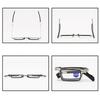Stahl Metall Faltbare Lesebrille HD Blaulichtfilter Tragbar Modisch Herren- und Damen-Lesebrillen-Set