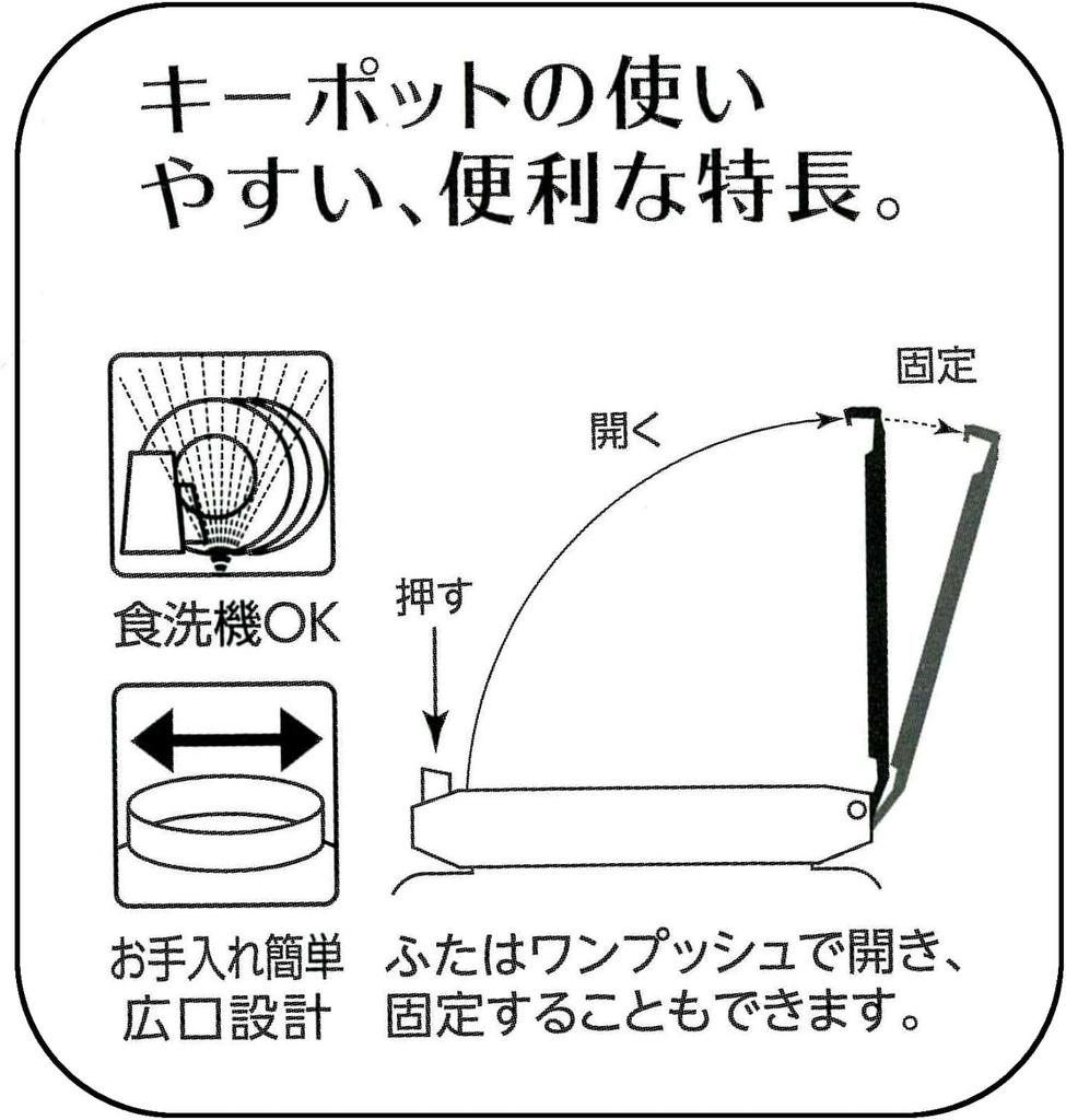 Iwasaki Kogyo Lustroware Storage Keypot Set of Dishwasher Made in Japan Containers, Canisters, Series, 550ml, 2, White/Green, One-Push Open/Close,