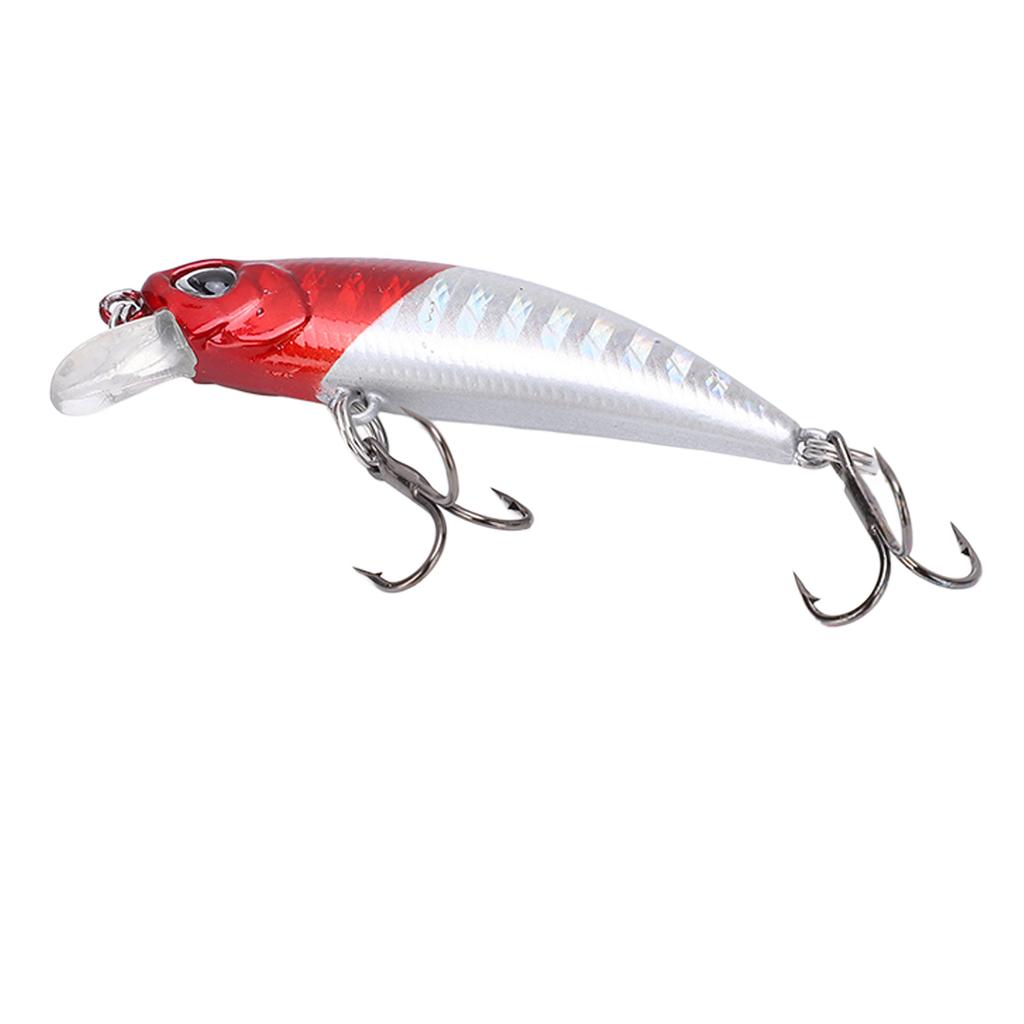 5cm Hard Artificial Minnow Fishing Bait 3D Lifelike Eyes Floating Wobbler Fishing Lures#4