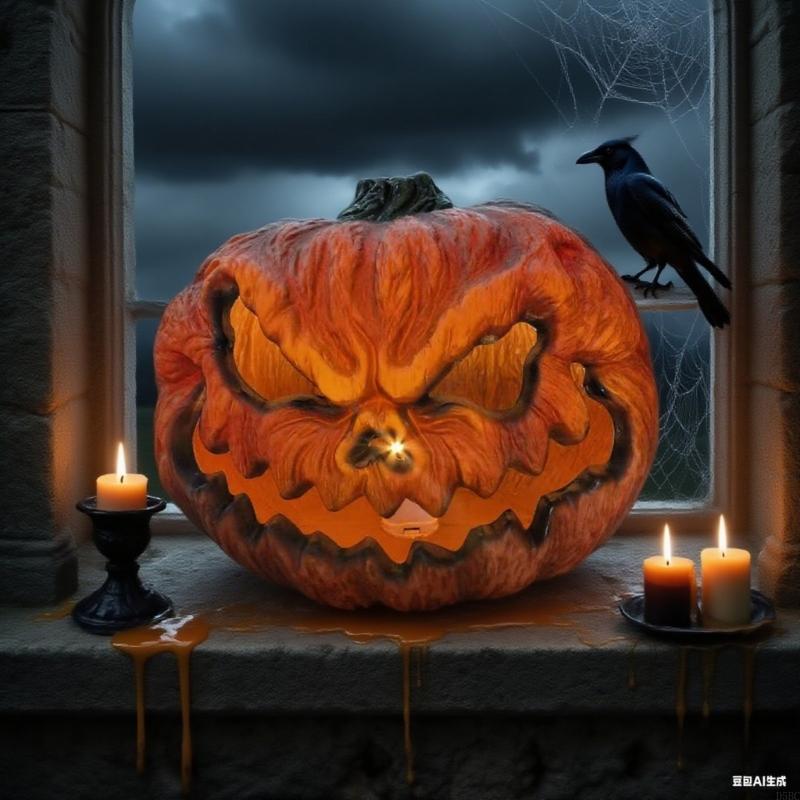 ABS Pumpkin Head Light Decorative Lighting For Seasonal Parties Store Displays Decorative Weather Proof Decoration