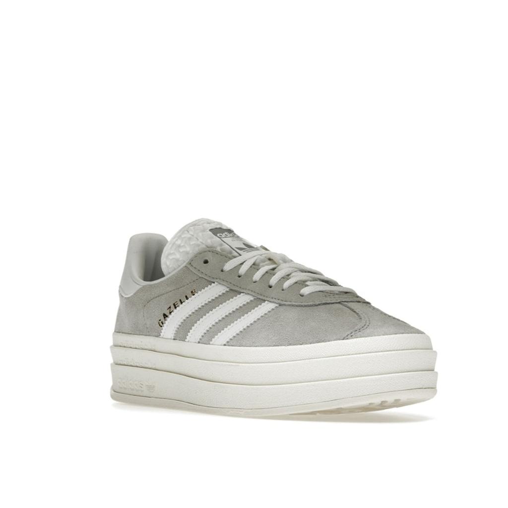Adidas Gazelle Bold Szare Białe Damskie Trampki Szaro-Dwa Chmury-Biały Rdzeń-Biały HQ6893