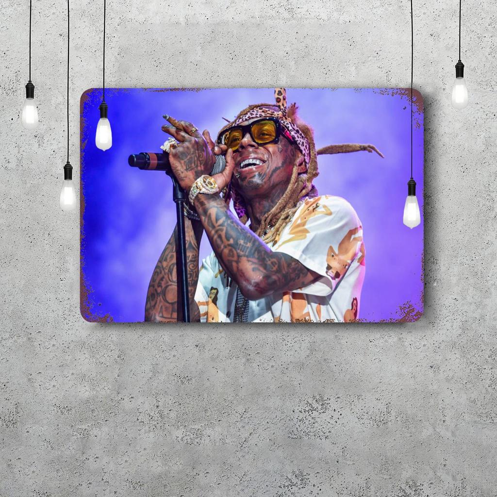 Lil Wayne Vintage Metal Tin Signs Posters Decor Retro Metal Plaque Wall Art Decor for Garage Bar
