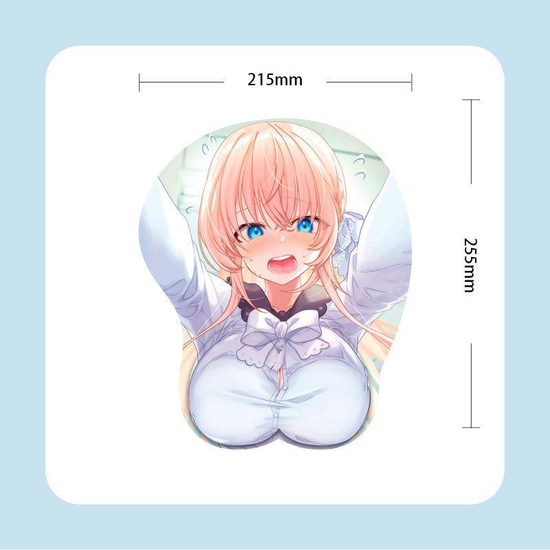 G05 Anime Beauty Poggiapolsi Mouse Pad in Silicone 3D - Confortevole, Morbido e Design Ispirato ai Cartoni Animati