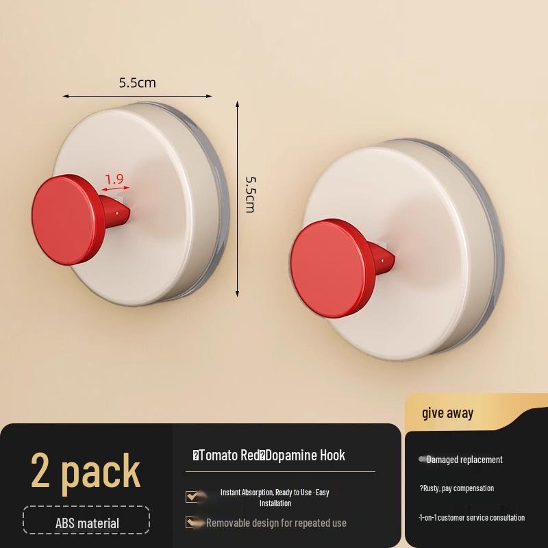 Strong Adhesive No-Drill Suction Cup Hook for Towel and Clothes Storage Behind Doors
