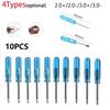 10 Stück Mini 2/3mm Flachschlitz Kreuzschlitz Kleiner Schraubendreher für Handy Box 360 Wireless Controller Reparatur Öffnen