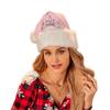 Thicken Xmas Hat Plush Winter Cap Christmas Decoration Crown Christmas Hat  Women