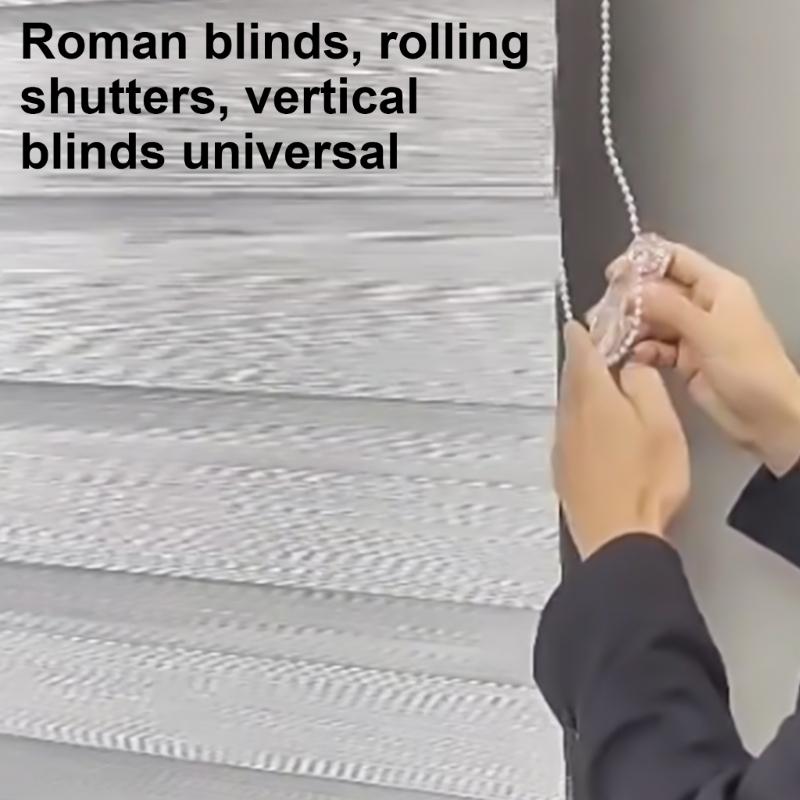 Pack of 8Pcs Plastic Clear Window Shutter Cord Handle for Venetian Blinds Roller Blind Pull Beads Pendants Cord Weights