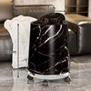 Marble Bathroom Trash Can Household Bin Reusable Rubbish Garbage Container Removable